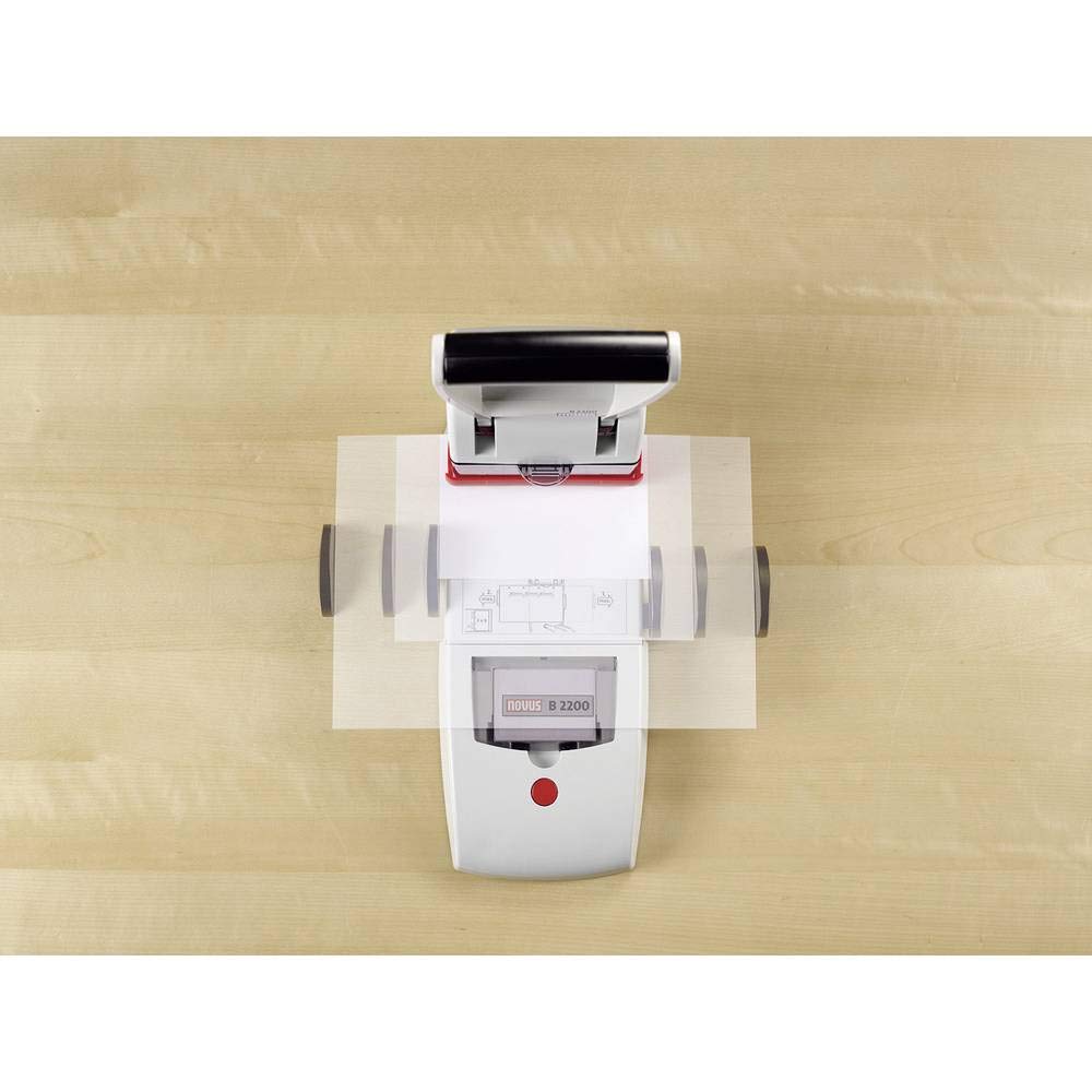 Novus B2200 - Perforadora de alto rendimiento (capacidad de perforación: 200 hojas), color gris claro