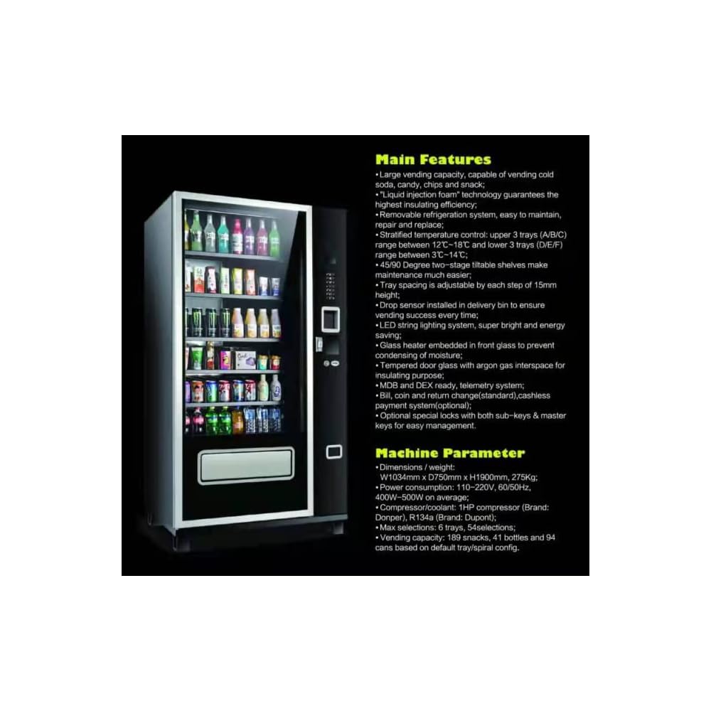 EPEX Beverage Large Combo Vending Machine with Ubuy Portugal