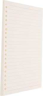 60枚入り A5 グリッドリフィルペーパー ノートブック プランナーインサート 詰め替え可能 20穴フィラーインサート ルーズリーフペーパー バインダージャーナルノートブック用