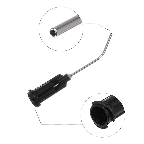 Miniatura 4 de HARFINGTON 12 agujas dispensadoras de punta roma, calibre 19, 45 grados, puntas de dispensación dobladas de 1 pulgada, aguja dispensadora en ángulo