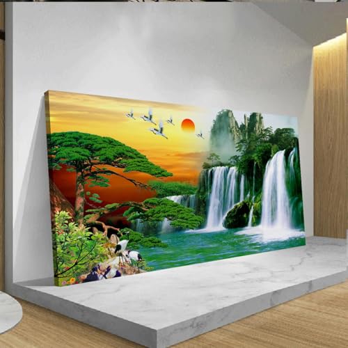 Affiche nature coucher de soleil et tableau décoration murale salon Via Vela
