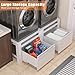GDLF Washer and Dryer Pedestals, Universal Washer and Dryer Stand with Pull-Out Shelf, Laundry Pedestal with Storage, 800LBS Capacity,White