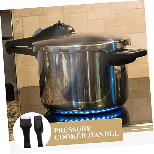 1 par de mangos sustitutos resistentes al calor para ollas a presión, accesorio de cocina para uso diario, compatible con utensilios de cocina, incluye tornillos miniatura 6