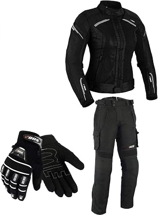 Women’s Motorcycle Combi Jacket Pants and Gloves – Bike Motorcycle Rocker Touring