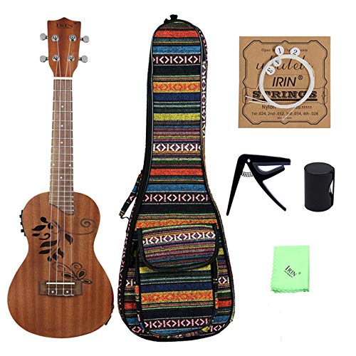 Bois Ukulele 24 Sapele Bois Ukulélé Ukulélé Uke Kit for Enfants et Adultes - Les Beatles, Paul McCartney, John Lennon, RIngo Starr, George Harrison Bois Ukulele 24 Sapele Bois Ukulélé Ukulélé Uke Kit for Enfants et Adultes – Image 5