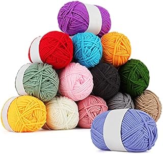Coopay Yarn for Crocheting & Knitting, 25gx14 Colors Crochet Yarn 1071yd Acrylic Yarn for Crochet Amigurumi Kit, Multicolor Yarn Kit 4ply Soft Yarn Set for Beginners/Professionals