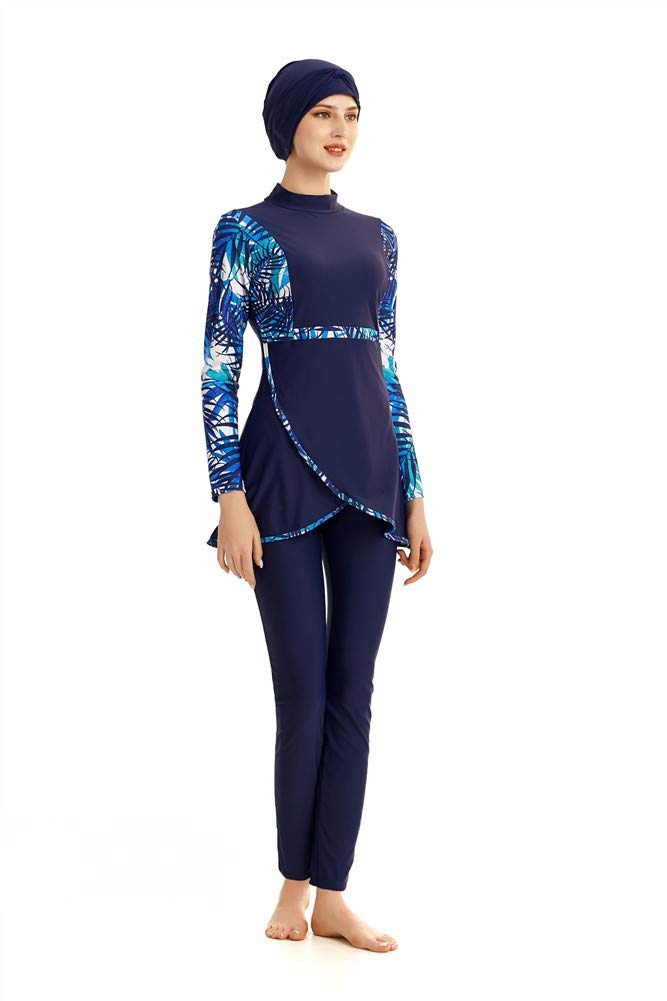 Traje de baño musulmán Modesto Traje de baño islámico Hijab Cobertura Completa Traje de baño Traje de baño Ropa de Playa Bikini