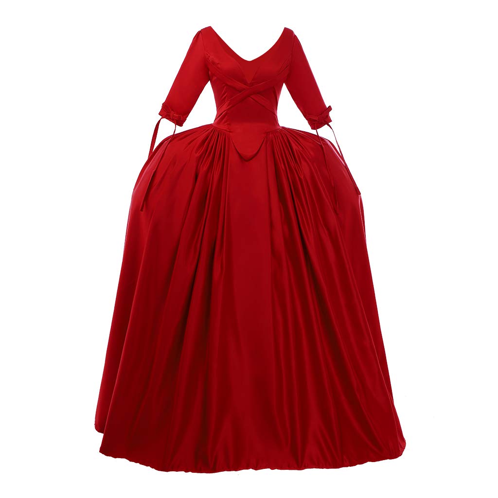 CosplayDiyWomen's Outlander Claire Fraser Cosplay Costume Claire's Red Wedding Dress XS