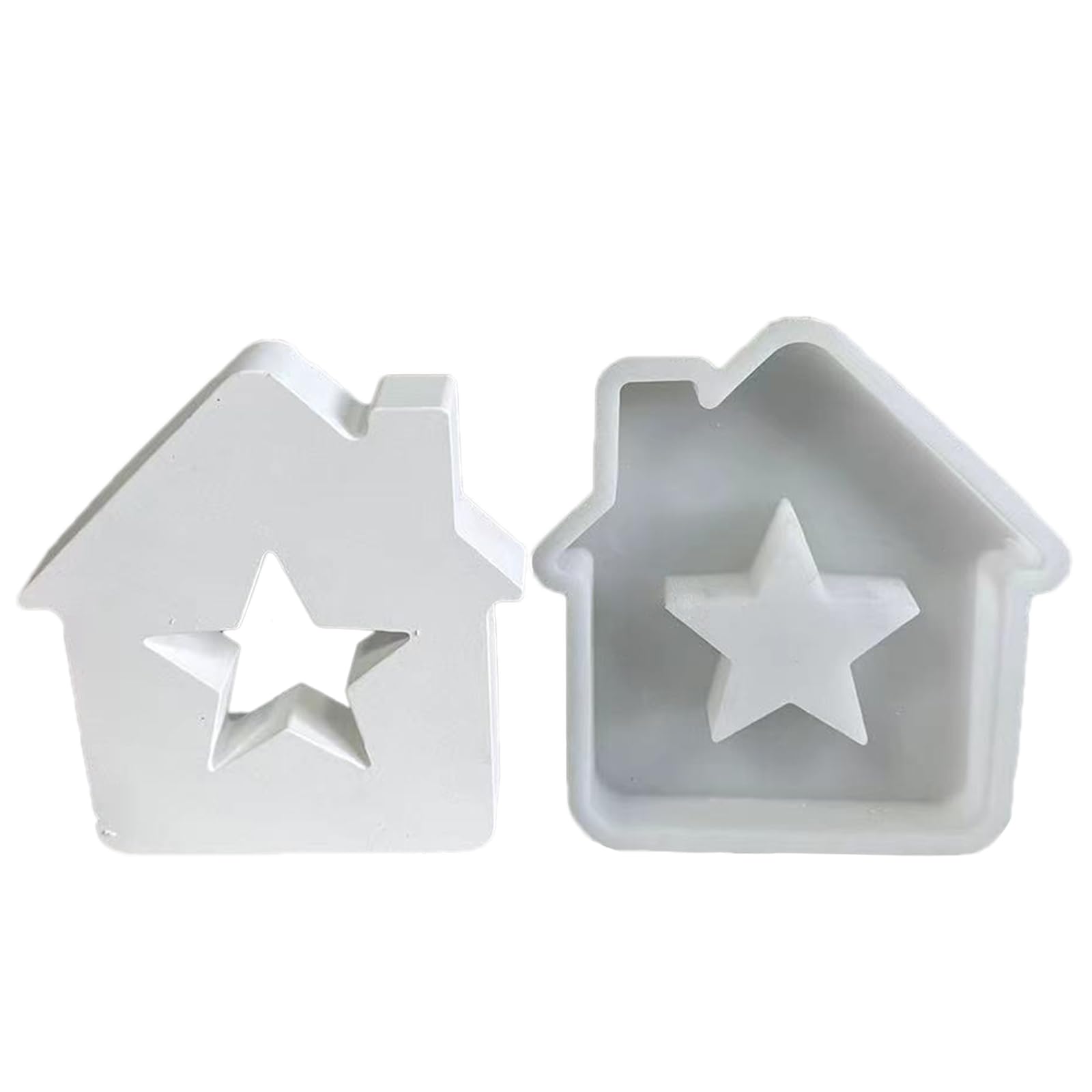 NEWFT Star House Resin Molds Love House Molds for Making Flexible