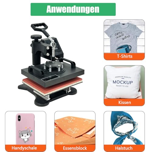 Presse à chaud 25 x 30 cm et machine à sublimation pour impression de t-shirt - 8
