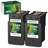 PG-560XL Cartouches d'encre Remplacement pour Canon 560XL 560 XL pour Pixma TS5350 TS5351 TS5352 TS5353 TS7450 TS7451 (Noir, 2-Pack)