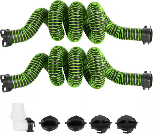 Image of 20FT RV Sewer Hose with Bayonet Fittings and 4-in-1 Adapter Elbow
