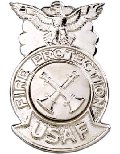 USAF Station Chief Fire Protection Badge (Small, SILVER)