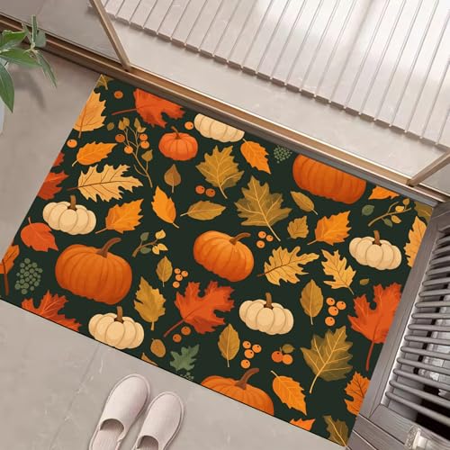 Paillasson absorbant antidérapant à profil bas tapis lavable botanique