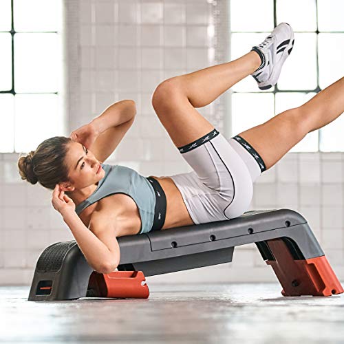 Reebok Fitness Multipurpose Adjustable Aerobic And Strength Training Workout Deck With Incline And Decline Bench Configurations, Red #TOP6