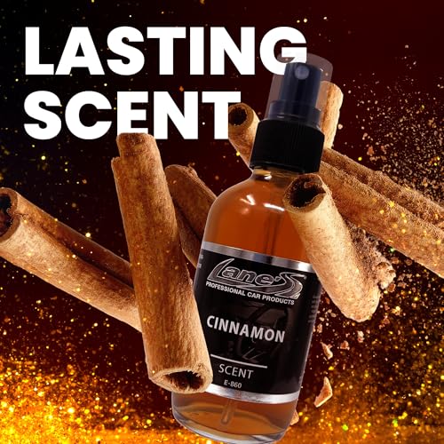 Image of LANE'S Premium Car Air Freshener Spray | Water-Based | 4oz | Cinnamon | Long-Lasting Automotive Scent Spray | Food, Pet, Odor Deodorizer for Cars, Trucks, SUVs, Interior Leather, Carpet, Upholstery