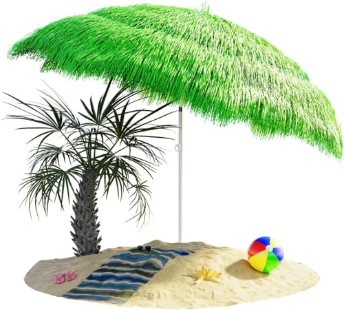 Kingsleeve Parasol inclinable Hawaii 195 cm vert Parasol de plage Ø 160 cm réglable Jardin terrasse extérieur