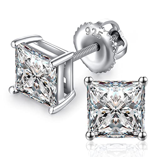 Ohrstecker Silber 925 Herren Ohrringe Silber Mann Diamant Ohrstecker Zirkonia Weißgold Ohrringe Herren Nickelfrei Ohrring Stecker