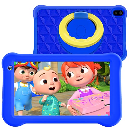 Kids Tablet, 7 Inch Android 11 Tablet For Kids, 32Gb Rom 3Gb Ram Ips Display Parental Control Toddler Children Tablet With Kids-Proof Case, Dark Blue #TOP9