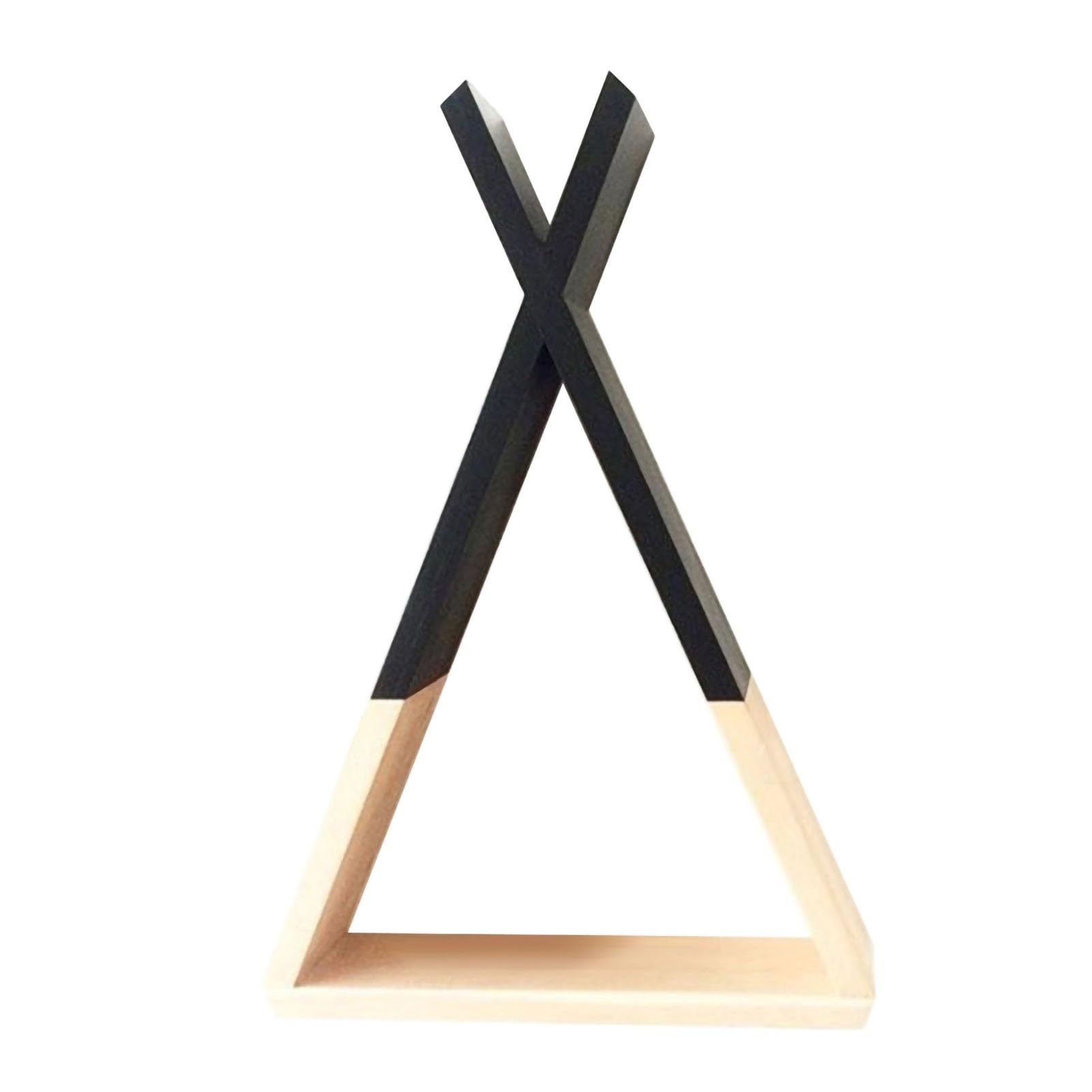 Étagères flottantes triangulaires en bois pour décoration nordique