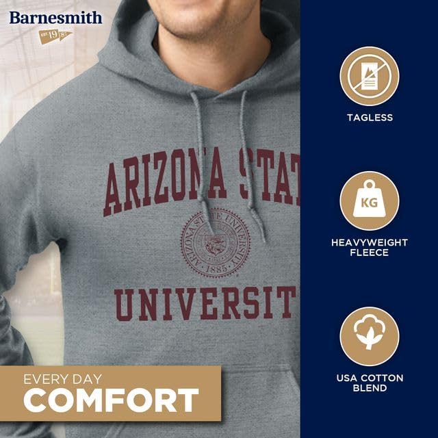 Barnesmith Hooded Sweatshirt, Unisex, Cotton/Poly Blend, Heritage Logo - Image 3