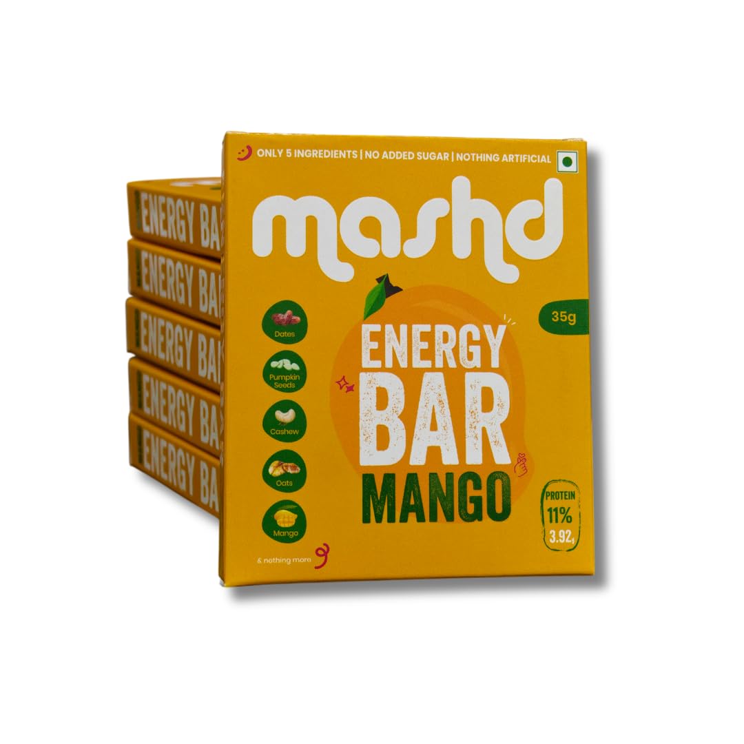 Mashd - Energy Bars - All in One (Pack of 6) | Zero Artifical Ingredients | 5 Ingredient Whole Food Bar | Date Sweetend | No Artificial Sweeteners | Natural Pre-Workout & Office Snack | Six Different Bars — Amazon image 10