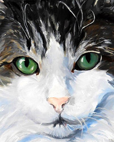 Cat Portrait Art Print from Original Oil Painting, Signed by Artist