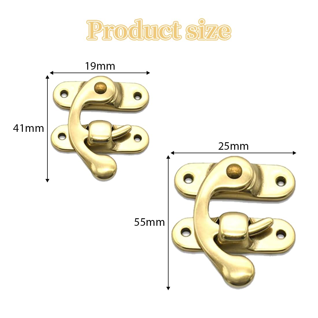 8 Pezzi Antico Hasp, Antico Hasp Gancio,Hasp Antico Legno,Gancio a Scatto Hasp,oro Scatola di Legno Hasp,Antico Hasp,Bronzo Hasp,Hasp Gancio,per Portagioie,Scatole Regalo,Scatola in Legno