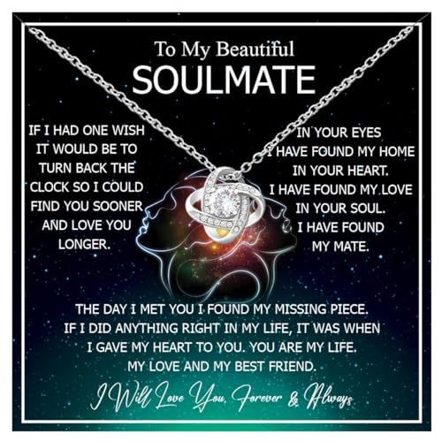 Collares de alma gemela para mujer con caja de regalo para San Valentín y cumpleaños