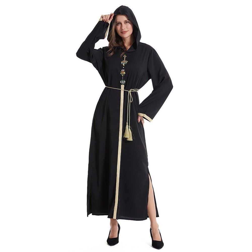 Robe Longue À Capuche Ample À Manches Longues pour Femme