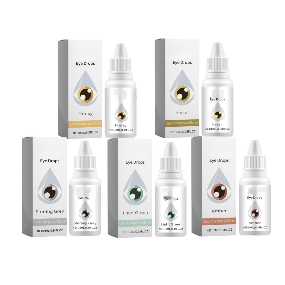 Fancy Drops Change Your Eye Color, Eye Color Changing, Eye Drops, Eye Color Changing Drops, Color Changing Eye Drops, Change Eye Color Drops (5 Pcs)