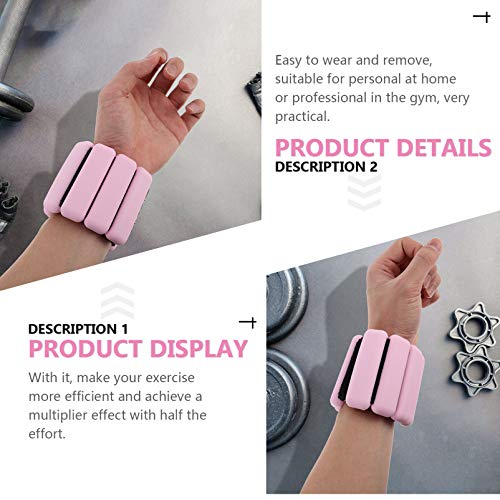 IMIKEYA 1 par de pesos de pulso com alças ajustáveis e pesos de pulso para mulheres, homens, treino,