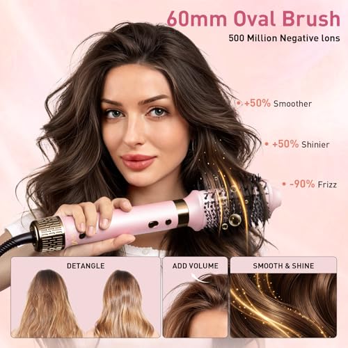 Image of Mythsight StyleVibe Dual Voltage 8-in-1 Air Styler with Diffuser Hair Dryer, Auto Curlers (L /R), Straightener Brush, Travel Adapter & Case for Fast Drying, Frizz-Free Volume & Smooth Blowouts Styles