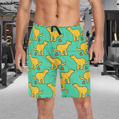 visesunny Pajama Shorts for Men Summer Dog Poop Pet Shit Soft Comfy Sleep Pants Breathable Lounge Wear with Pockets3