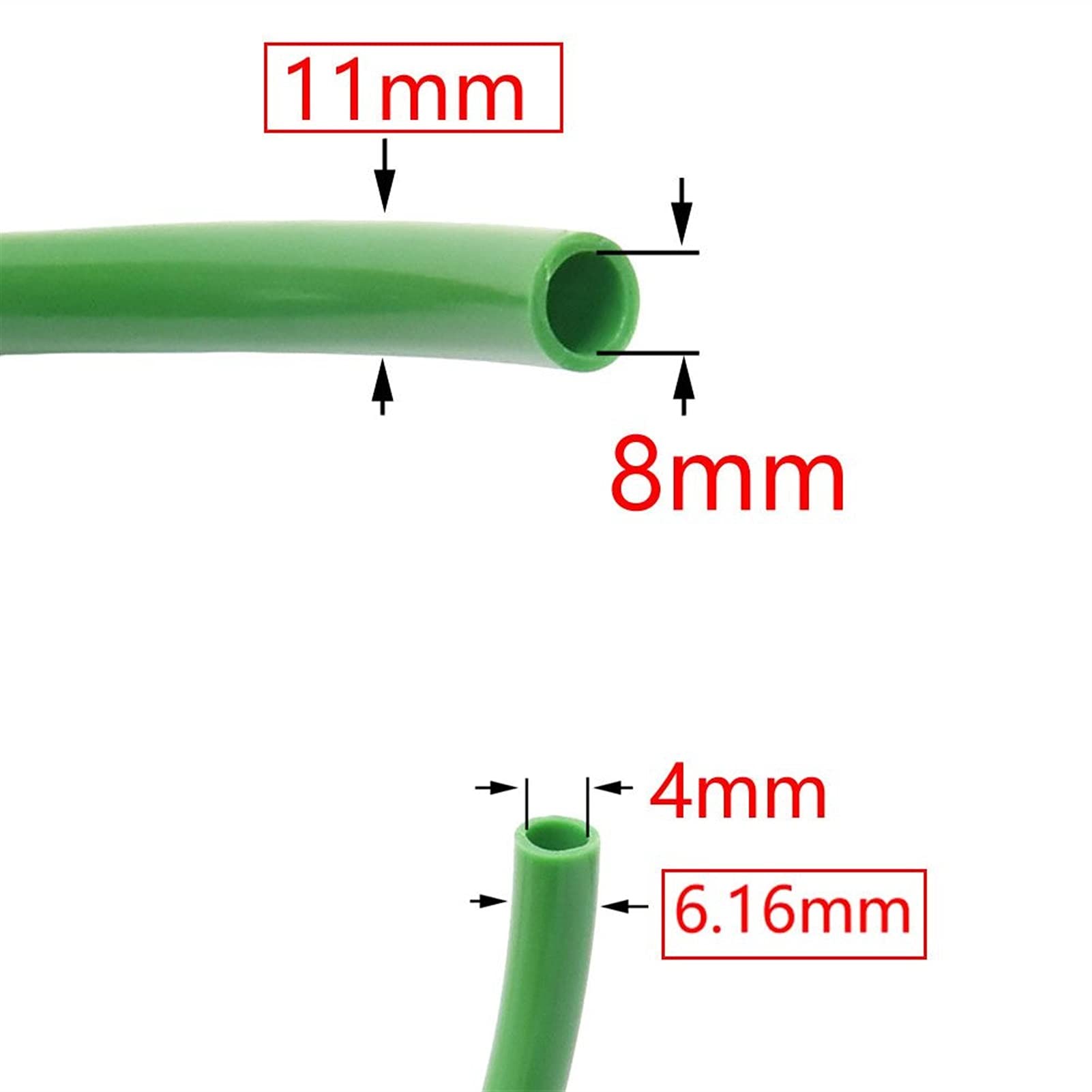 Mdingbao-Tube en Silicone 1 mètre Green 4 / 7mm 3/8 "Tuyau de jardin en PVC 8/11 1/4" Tuyau de tuyau d'irrigation de jardin flexible PIP 4mm 8mm 10m / 20m / 30m, Résistance aux hautes températures