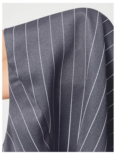 Floerns Women's Vintage Striped Sleeveless Vest Waistcoat Button Down Blazer Jackets3