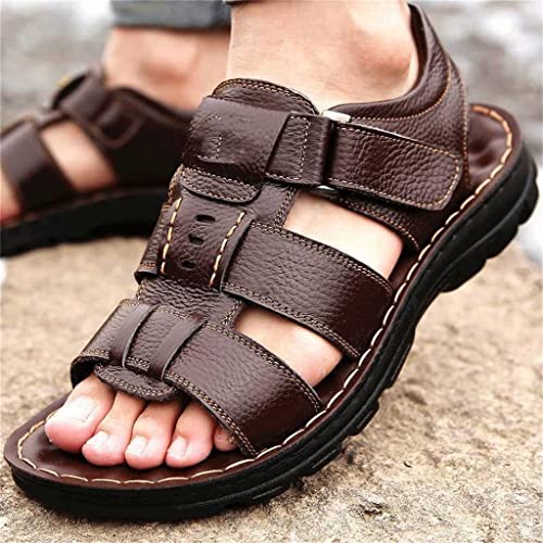Men Sandals Men Shoes -Toed Slippers Soft Sandal Men Roman Outdoor Beach Walking Footwear(D,38 Code)3