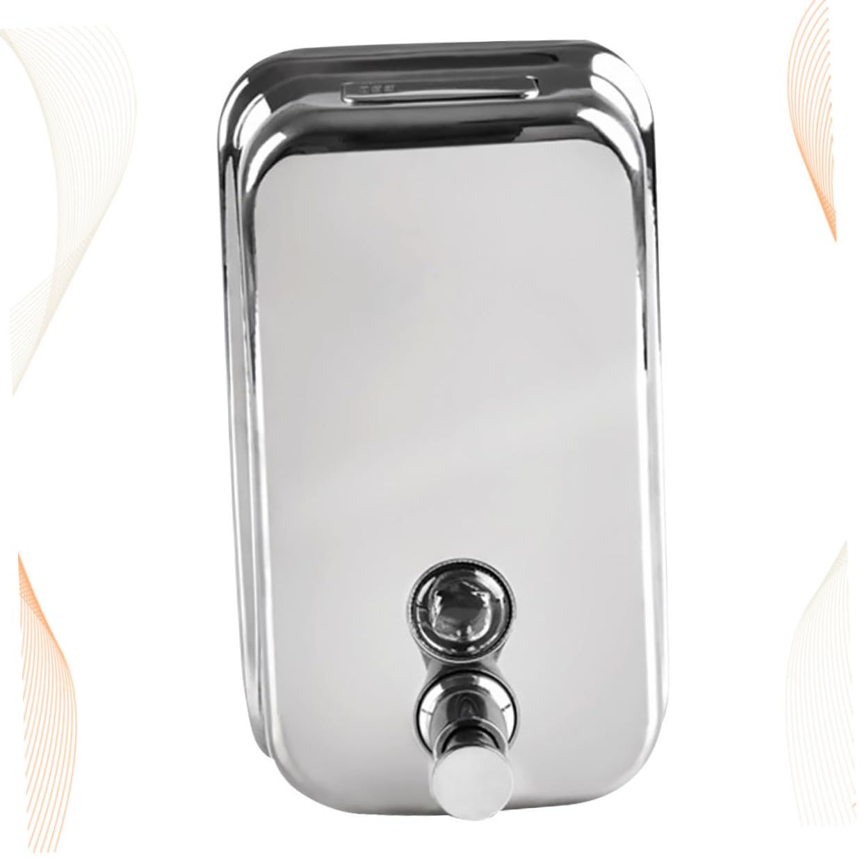 Dispenser Montaggio di Liquido da Acciaio Inossidabile in Sapone e Parete Murale 800ml Ricaricabile Design Finitura Argento per Bagno Domestico