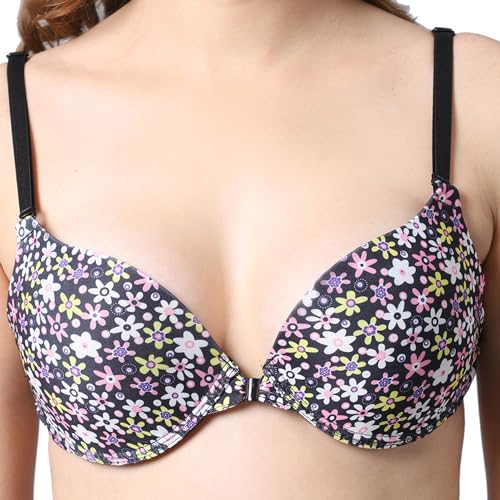 Image of Quttos PrettyCat Printed Front Open Underwire Sexy Pushup Bra