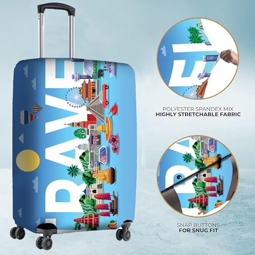 Image of Nasher Miles Polyester Protective Luggage Cover Set of 3 (Small-Medium-Large) - Traval