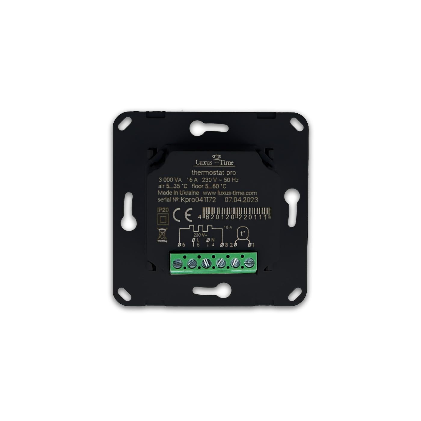 LIVOLO Programmierbares Raumthermostat Digital Wandthermostat Thermostat PRO Fußbodenheizung für Stellmotoren wasserführend elektrisch UP Schwarz
