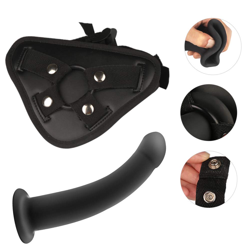 Roluck Strap on Dildo anale con imbracatura regolabile Plug anale rimovibile per lesbiche Uomini Donne Masturbazione Coppie Sex Toy