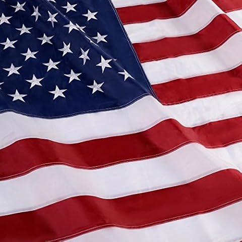 JDM Auto Lights 4'x6' FT USA US U.S. American Flag Sewn Stripes Embroidered Stars Brass Grommets Cover