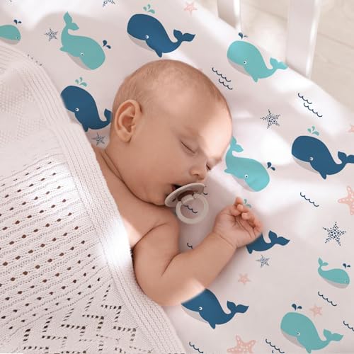 Image of Little Grape Land 4 Pack Baby Crib Sheets for Standard Crib Mattress,52x28