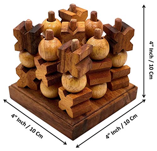 Tic-Tac-Toe 3D Strategy Wooden Game miniatura 4