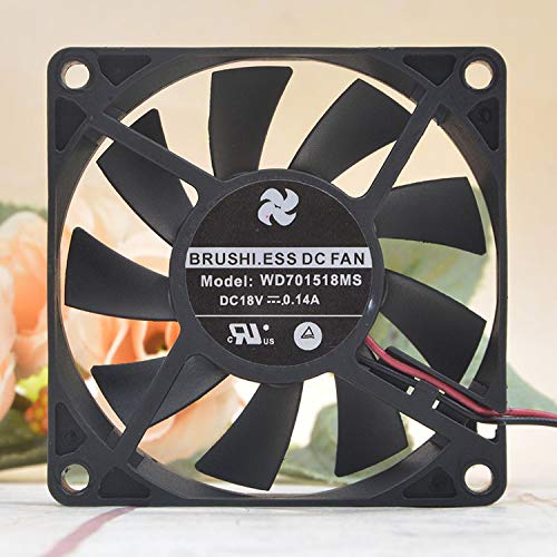 18V 0.14A 7CM 7015 WD701518MS Car Xiaoice Box Thermostat Silent Fan