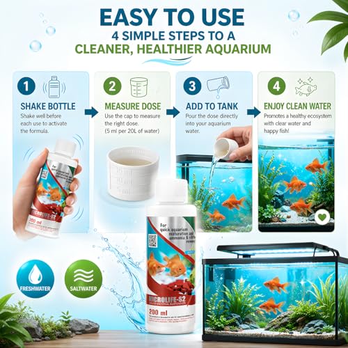 Image of Aquatic Remedies Micro Life S2 Beneficial Bacteria Liquid Bacterial Suspension for Quick Aquarium Maturation and Ammonia and Nitrite Removal (200 ML)