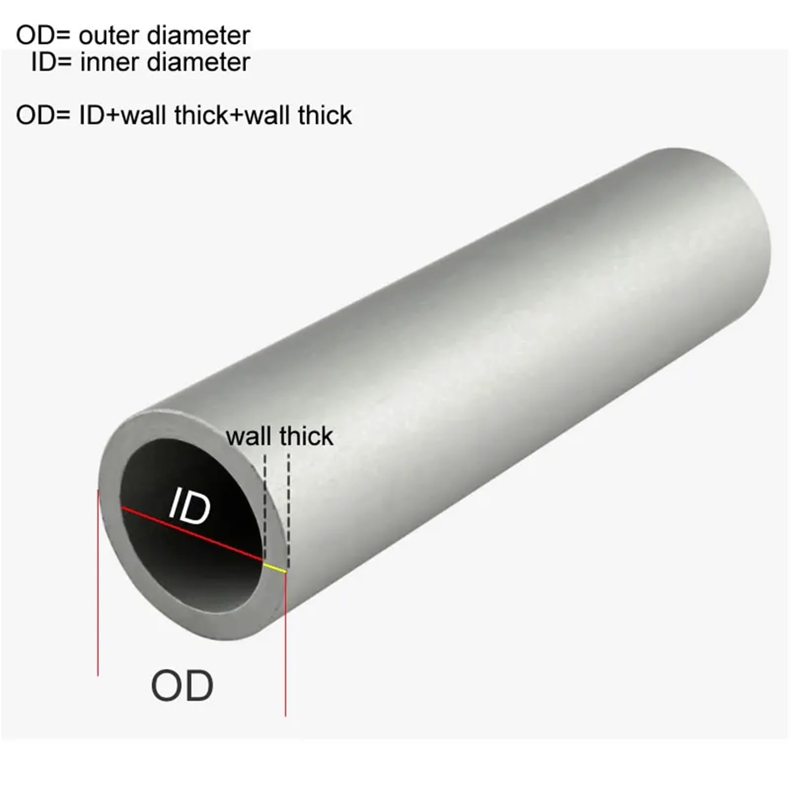 Tubo Acciaio Tubo Tondo di precisione in Ferro, Tubo in Acciaio al Carbonio, Diametro 19 mm, 20 mm, 21 mm Cavo Tubi in Acciaio(50cm,OD19mm ID16mm)