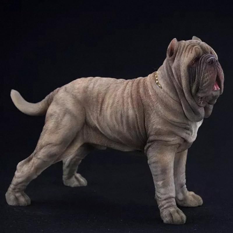 Figurine Chien Mastiff Napolitain JXK Statuette Durable Anti Poussière Bureau Étagère