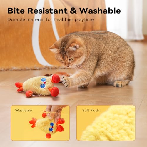 Petgravity Jumpy Shrimp Taiyaki Motion-Activated Cat Toy (2-pack) — view 4